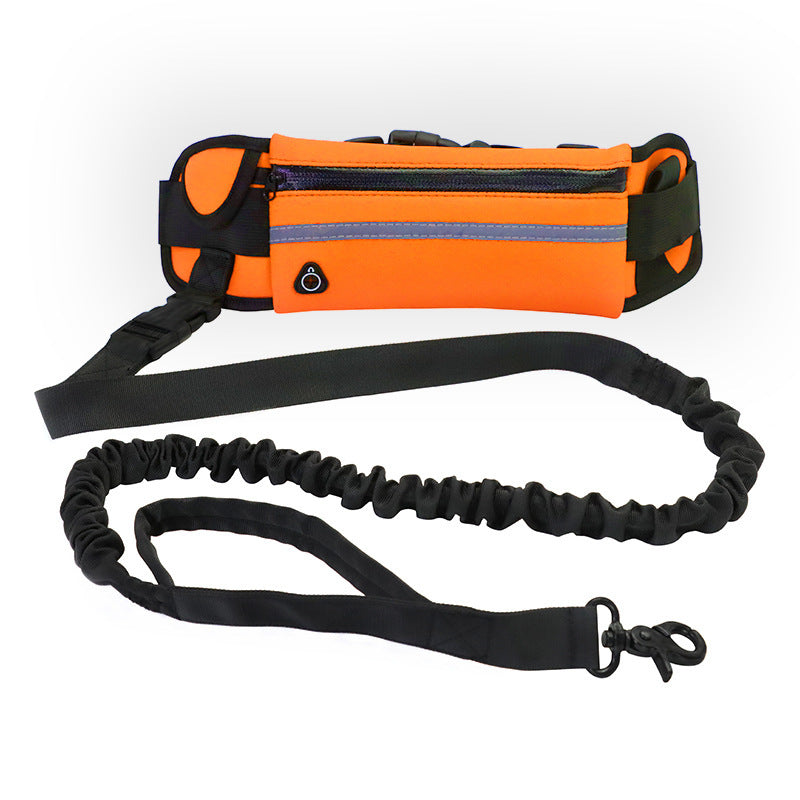 Hands-Free Dog Leash Belt – Shock-Absorbing Running Lead with Phone Pocket