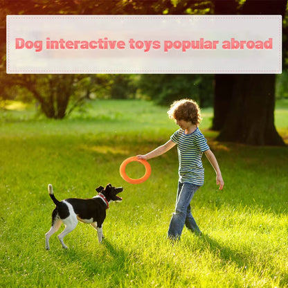 Orange EVA Dog Flying Disk Training Ring - Durable Interactive Toy for Dogs