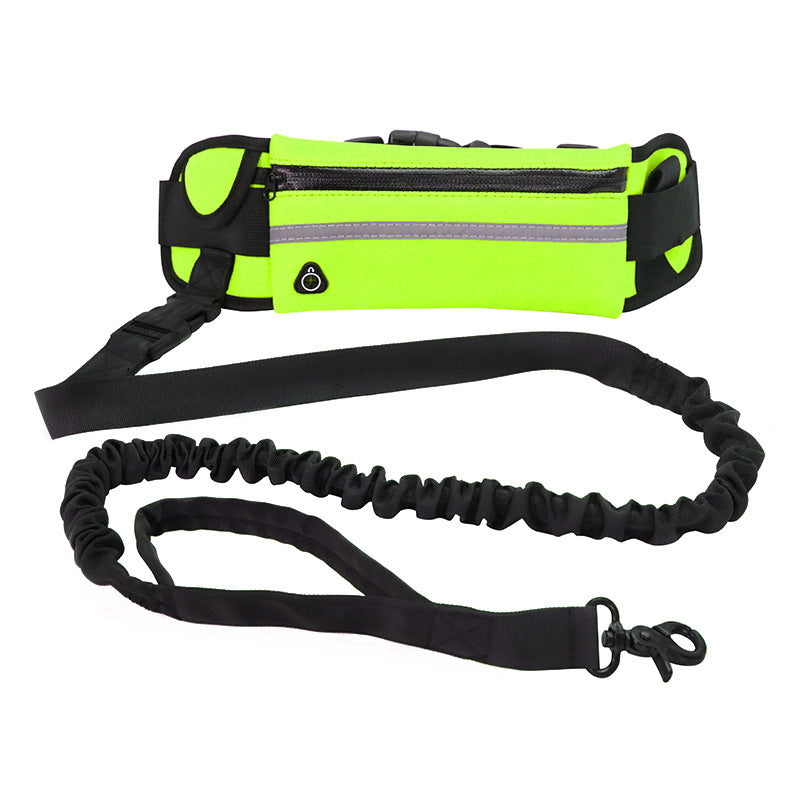Hands-Free Dog Leash Belt – Shock-Absorbing Running Lead with Phone Pocket