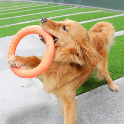 Orange EVA Dog Flying Disk Training Ring - Durable Interactive Toy for Dogs