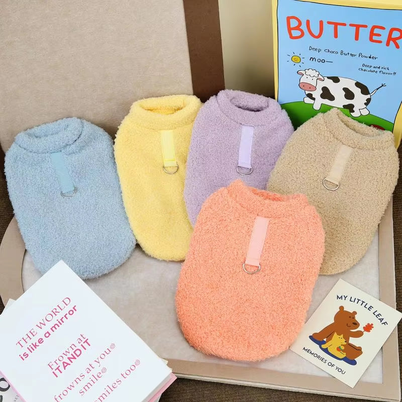 Plush Winter Dog Sweater - Warm and Soft Coat for Small to Medium Dogs and Cats, Ideal for Chihuahuas and Teddy Breeds