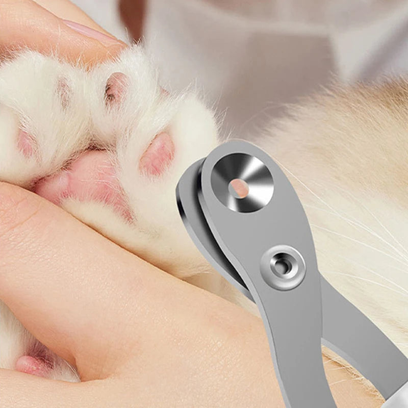 Pet Nail Clippers – Circular Safety Hole Trimmer for Cats & Small Dogs