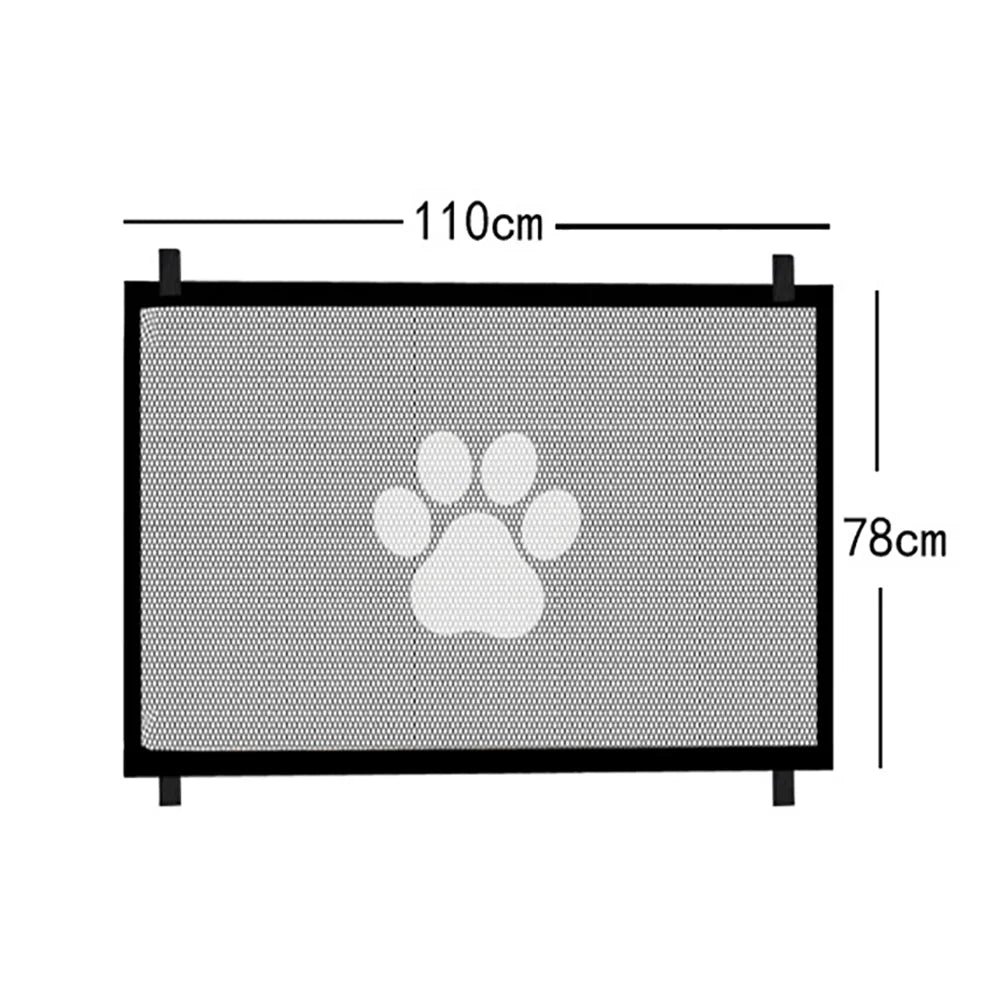 Mesh Dog Safety Gate – Indoor Pet Barrier with Hooks