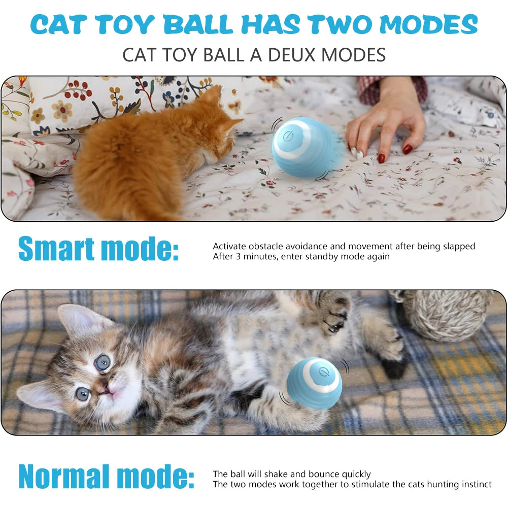Interactive Electric Rolling Ball for Cats - Smart Rotating Toy and Game Accessory