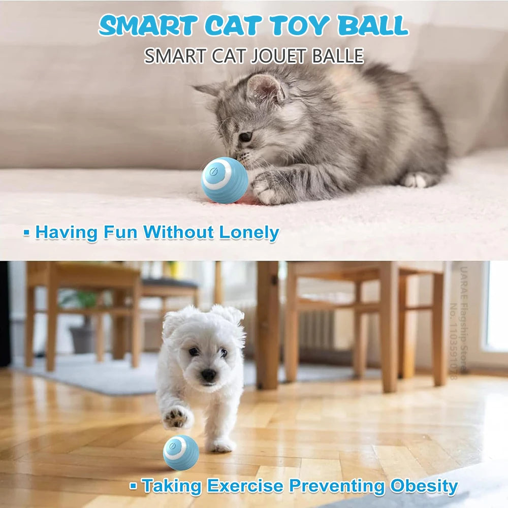 Interactive Electric Rolling Ball for Cats - Smart Rotating Toy and Game Accessory