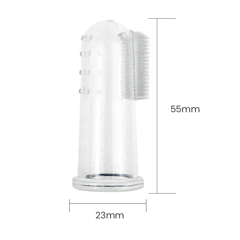 Pet Finger Toothbrush – Soft Silicone Teeth Cleaning Brush for Dogs & Cats
