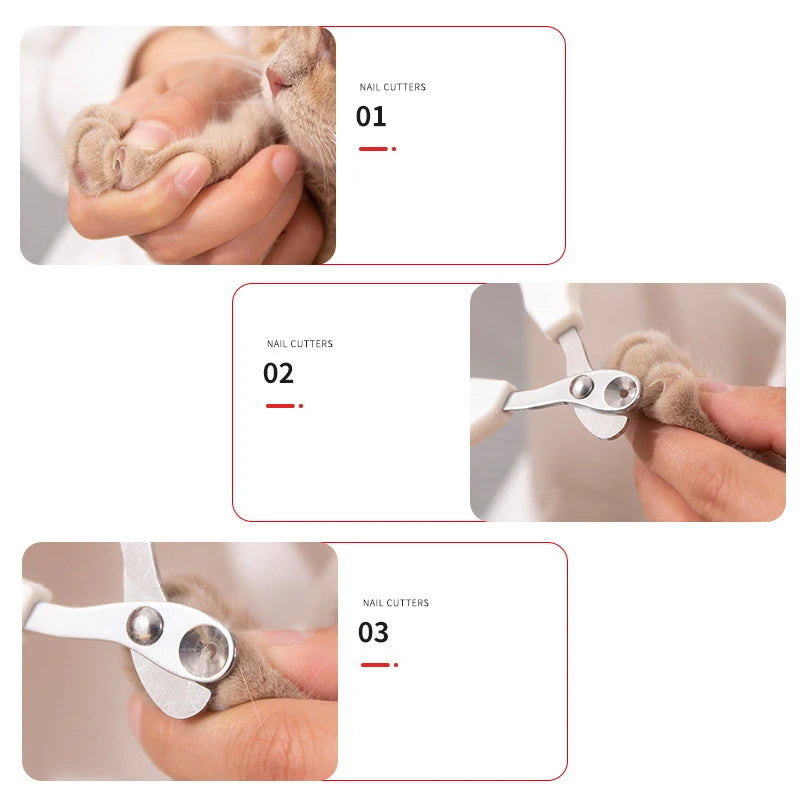Pet Nail Clippers – Circular Safety Hole Trimmer for Cats & Small Dogs