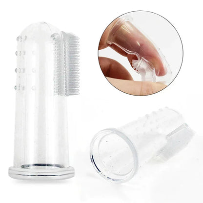 Pet Finger Toothbrush – Soft Silicone Teeth Cleaning Brush for Dogs & Cats