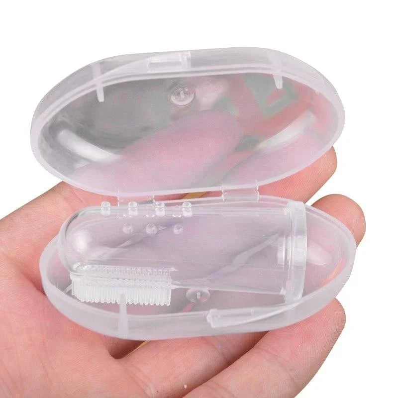 Pet Finger Toothbrush – Soft Silicone Teeth Cleaning Brush for Dogs & Cats