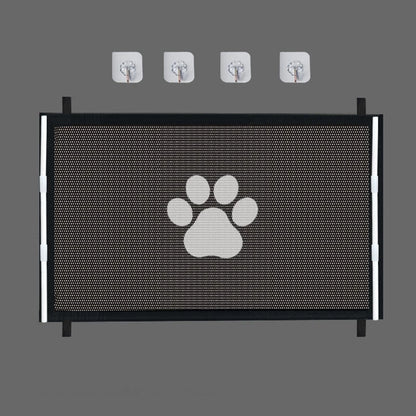 Mesh Dog Safety Gate – Indoor Pet Barrier with Hooks