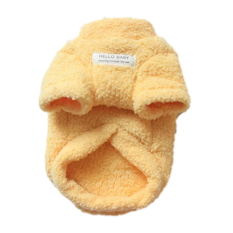 Plush Winter Dog Sweater - Warm and Soft Coat for Small to Medium Dogs and Cats, Ideal for Chihuahuas and Teddy Breeds