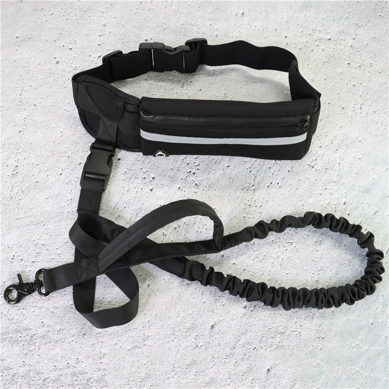 Hands-Free Dog Leash Belt – Shock-Absorbing Running Lead with Phone Pocket