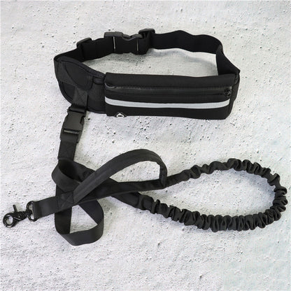 Hands-Free Dog Leash Belt – Shock-Absorbing Running Lead with Phone Pocket