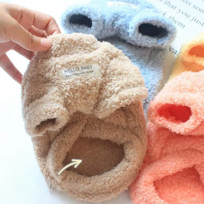Plush Winter Dog Sweater - Warm and Soft Coat for Small to Medium Dogs and Cats, Ideal for Chihuahuas and Teddy Breeds