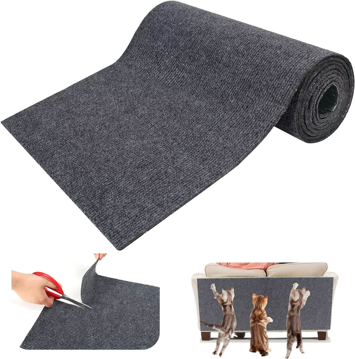 Self-Adhesive Cat Scratch Protection Mat for Sofas - Durable Climbing Frame and Scratching Board for Cats